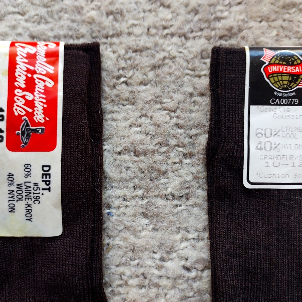 Vintage Mens Brown Socks 3 Pairs NWT